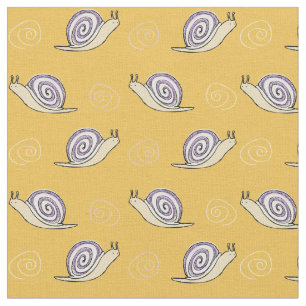 Illustratief Slak- en Swirls-patroon Stof