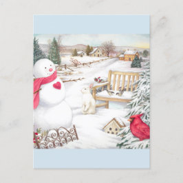 Illustratief Snowmen Winter Wonderland Briefkaart