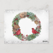 Illustratief Snowmen Winter Wonderland Briefkaart (Achterkant)