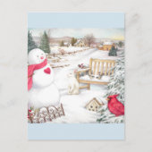 Illustratief Snowmen Winter Wonderland Briefkaart (Voorkant)