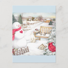 Illustratief Snowmen Winter Wonderland Briefkaart