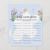 Illustratief spel met naam Mermaid Baby shower (Voorkant / Achterkant)