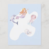 Illustratief spel met naam Mermaid Baby shower (Achterkant)