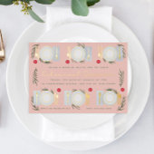 Illustratief tafelgerei folie uitnodiging