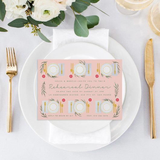 Illustratief tafelrepetitief diner kaart