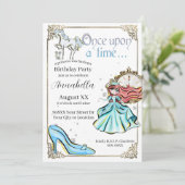 Illustratief thema Assepoester Fairy Tale Kaart (Staand voorkant)