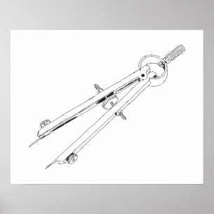 Illustratief trekwerk poster