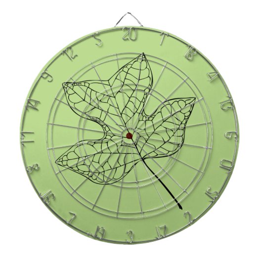 Illustratief Tulp Tree Leaf Dartbord (Voorkant)