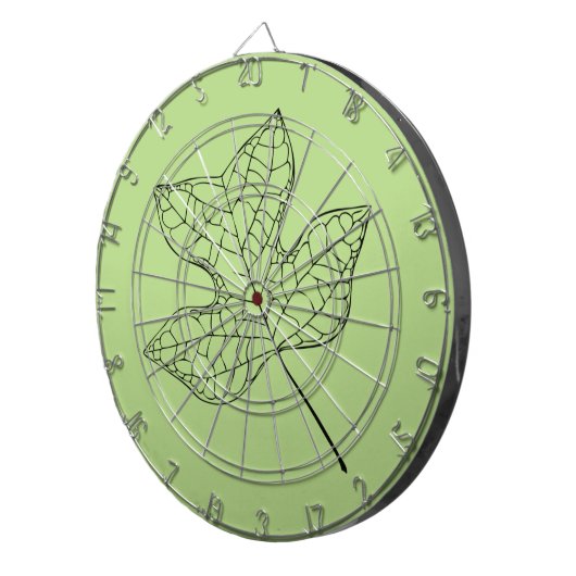 Illustratief Tulp Tree Leaf Dartbord (Voorkant Rechts)