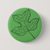 Illustratief Tulp Tree Leaf Ronde Button 5,7 Cm (Voorkant)