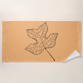 Illustratief Tulp Tree Leaf Strandlaken