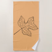 Illustratief Tulp Tree Leaf Strandlaken (Voorkant)