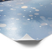 Illustratief van nacht hemel Dorp in sneeuw Foto Afdruk (Hoek)