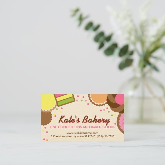 Illustratief Visitekaartje Bakkerij (Staand voorkant)