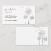 Illustratief Visitekaartje Wind Blown Flowers (Voorkant / Achterkant)