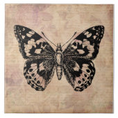 Illustratief vlinderschrift en Floral Tegeltje (Voorkant)