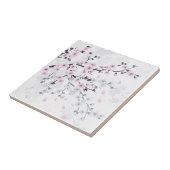 Illustratief voor Pastel Cherry Blossom Floral Tegeltje (Zijkant)