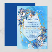 Illustratief Waterverf Moonbloem-Verloving Kaart (Voorkant / Achterkant)