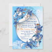 Illustratief Waterverf Moonbloem-Verloving Kaart (Voorkant)