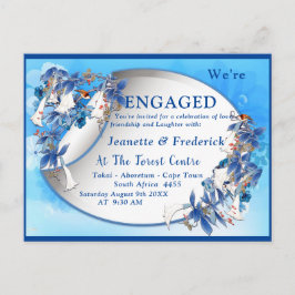 Illustratief Waterverf Moonbloem-Verloving Uitnodiging Briefkaart