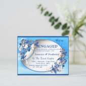 Illustratief Waterverf Moonbloem-Verloving Uitnodiging Briefkaart (Staand voorkant)