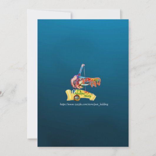 Illustratief Waterverf Moonbloem-Vrijgezellenfeest Kaart (Achterkant)