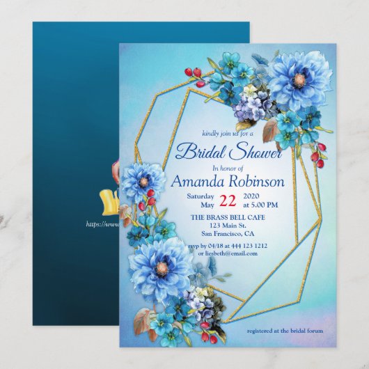 Illustratief Waterverf Moonbloem-Vrijgezellenfeest Kaart (Voorkant / Achterkant)