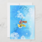 Illustratief Waterverf Moonbloem-Vrijgezellenfeest Kaart (Achterkant)