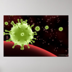 Illustratief weergeven van het SARS-coronavirus Poster
