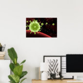 Illustratief weergeven van het SARS-coronavirus Poster (Thuiskantoor)