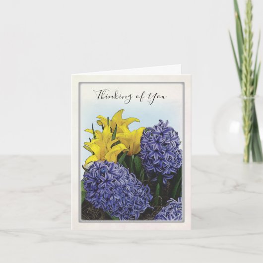 Illustratief Wenskaart van Floral Folded Spring Kaart (Voorkant)