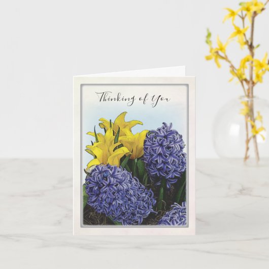 Illustratief Wenskaart van Floral Folded Spring Kaart (Gele Bloem)