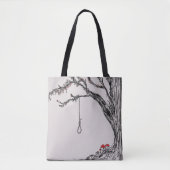 Illustratiehangersstrook en paddenstoelen tote bag (Voorkant)