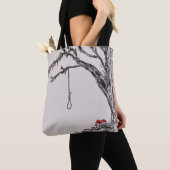 Illustratiehangersstrook en paddenstoelen tote bag (Dichtbij)