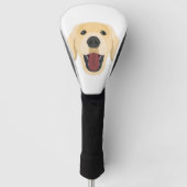 Illustratiehonden gezicht Golden Retriver Golfheadcover (Voorkant)