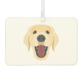 Illustratiehonden gezicht Golden Retriver Luchtverfrisser (Achterkant)