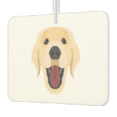 Illustratiehonden gezicht Golden Retriver Luchtverfrisser (Links)