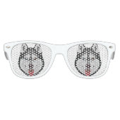 Illustratiehonden zien Siberian Husky aan Kinder Zonnebril (Voorkant)