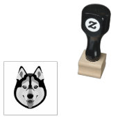 Illustratiehonden zien Siberian Husky aan Rubberstempel (Gestempeld)
