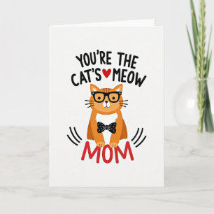 Illustratiekaart met beste moeder voor katten kaart