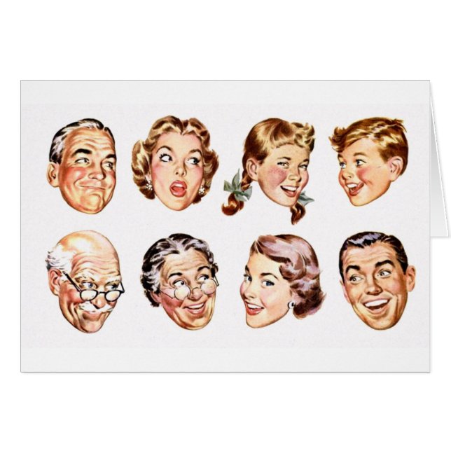 Illustratiekaart van Retro-reeks (Voorkant Horizontaal)