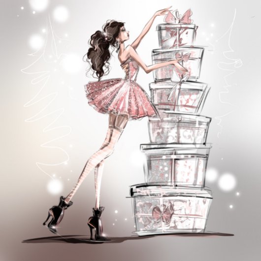 Illustratiekaart voor kerstMode Kaart