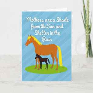 Illustratiekaart voor Moederdag van paarden Kaart