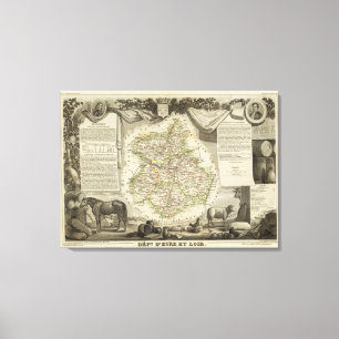 Illustratiekaarten Canvas Afdruk