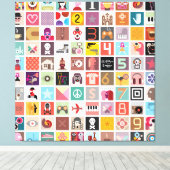 Illustratiekunstcollage Canvas Afdruk (Insitu (Houten vloer))