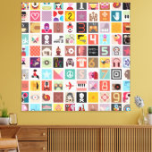 Illustratiekunstcollage Canvas Afdruk (Insitu (Woonkamer))