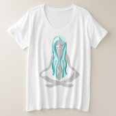 Illustratielachting van legant en serene grote maat t-shirt (Design voorkant)