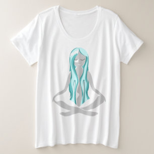 Illustratielachting van legant en serene grote maat t-shirt