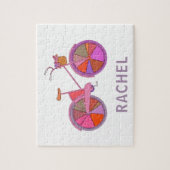 Illustratienaam Colorful  Bike Flowers Legpuzzel (Verticaal)