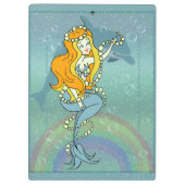 Illustratieontwerp Mermaid Rainbow en Dolphin Klembord (Achterkant)